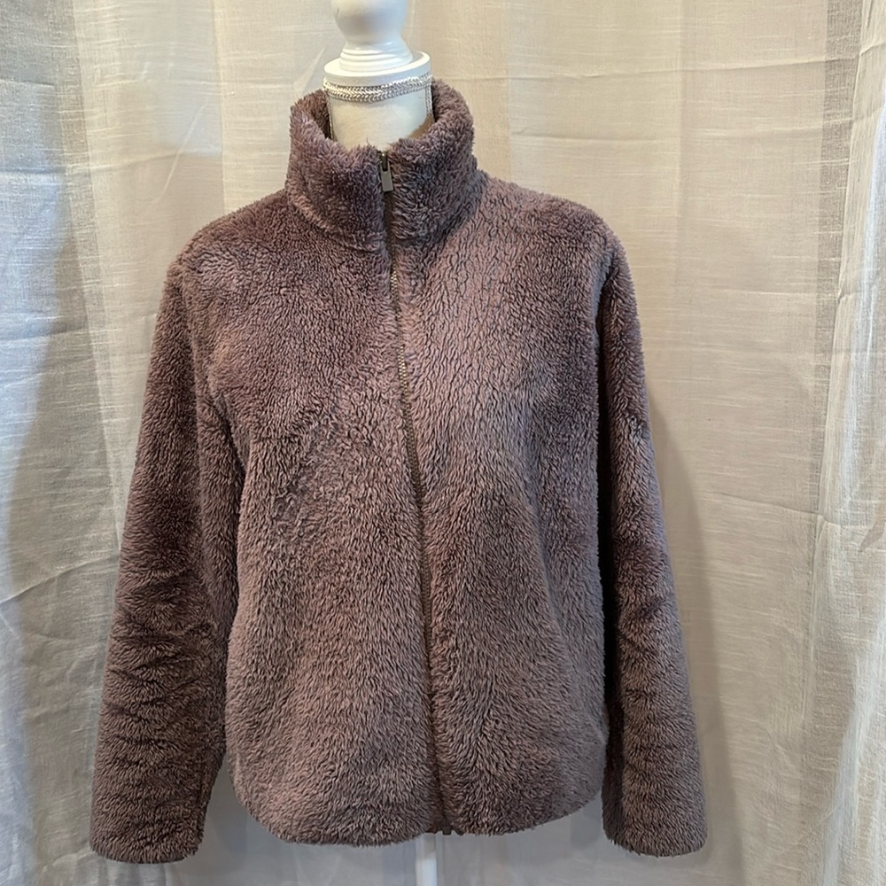 Uniqlo Fluffy Yarn Fleece Full Zip Jacket Size Medium